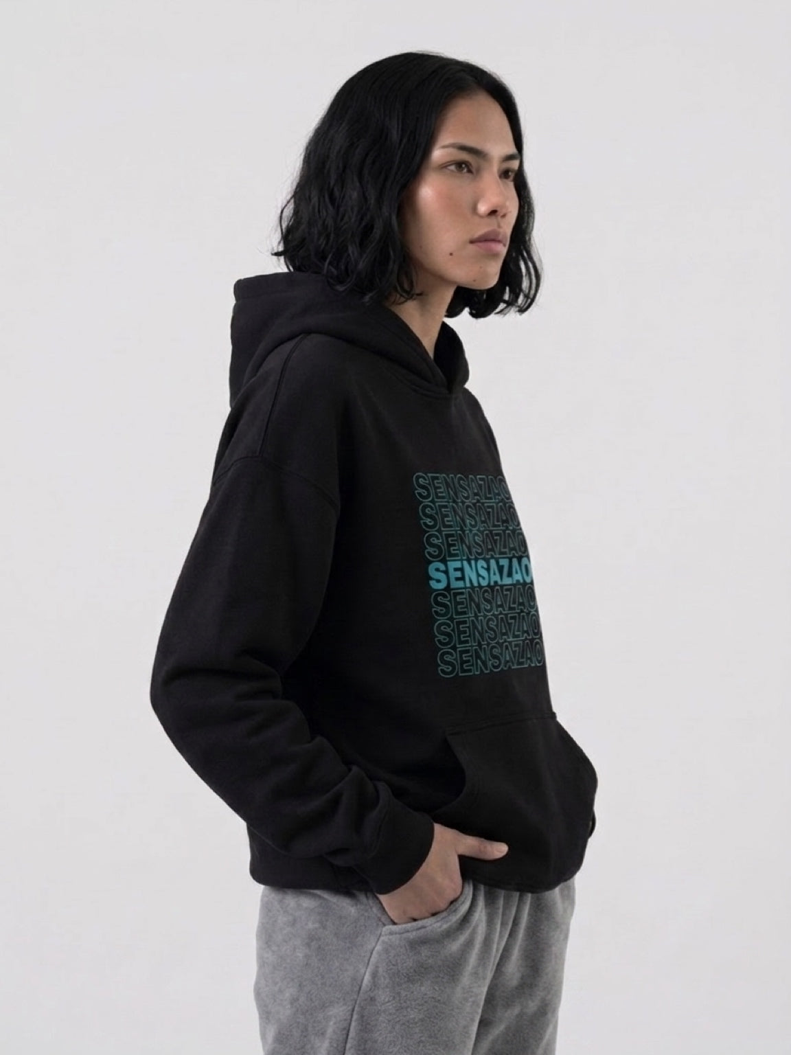 SENSAZAO Signature Pullover Hoodie – Unisex Premium Fleece | Black