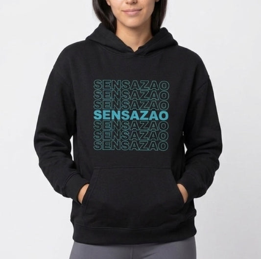 SENSAZAO Signature Pullover Hoodie – Unisex Premium Fleece | Black