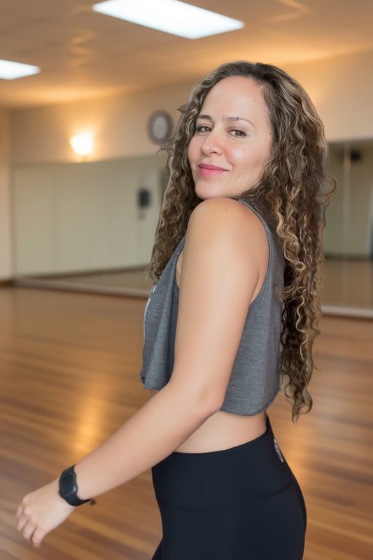 GRAY SSZ CROP TOP