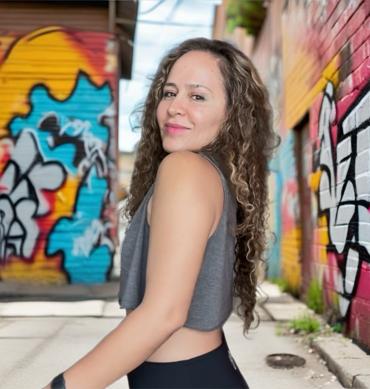 GRAY SSZ CROP TOP